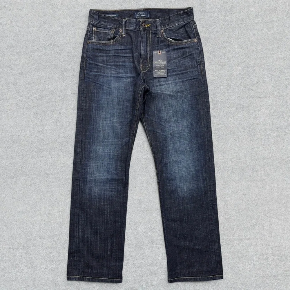 Lucky Brand 329 Classic Straight Jeans Mens 30x30 Indigo Blue Denim Stretch NWT